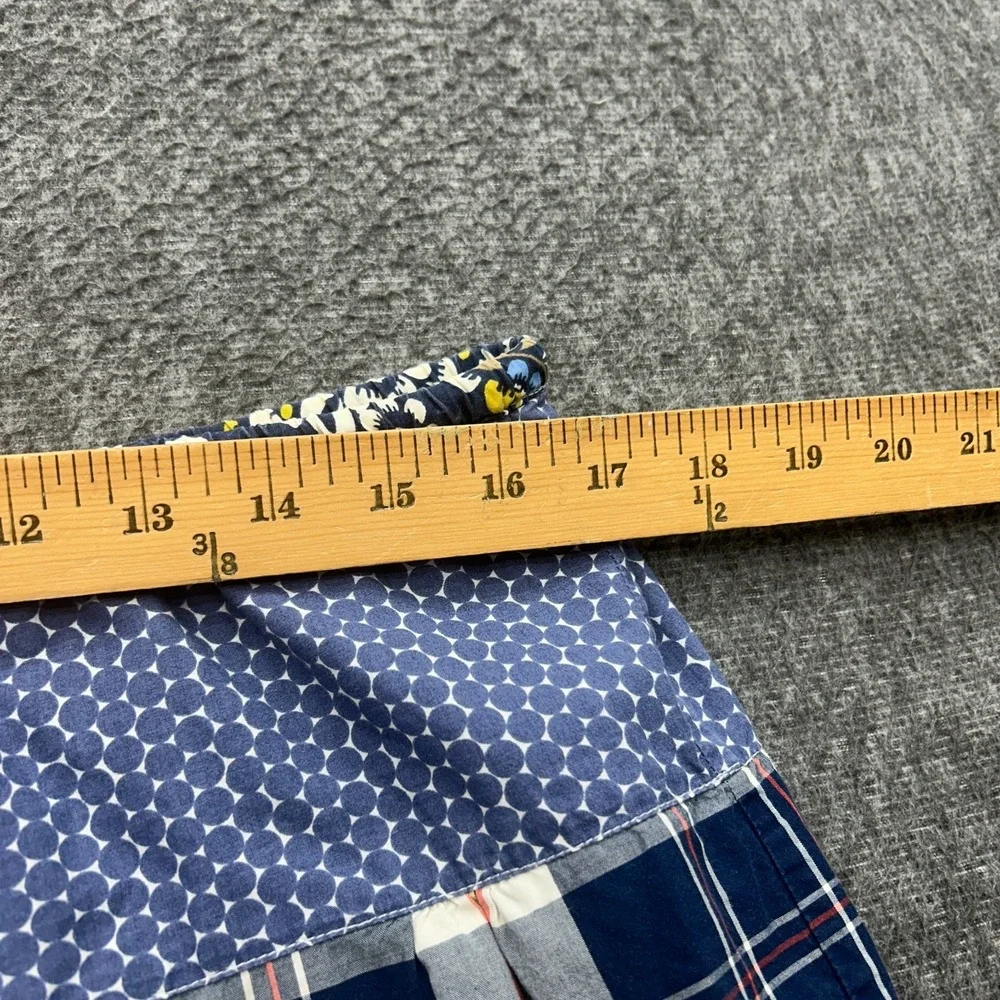 J.Crew Skirt Medium Patchwork Short Blue Flare Country Cottage Boho Prairie - Picture 4 of 7